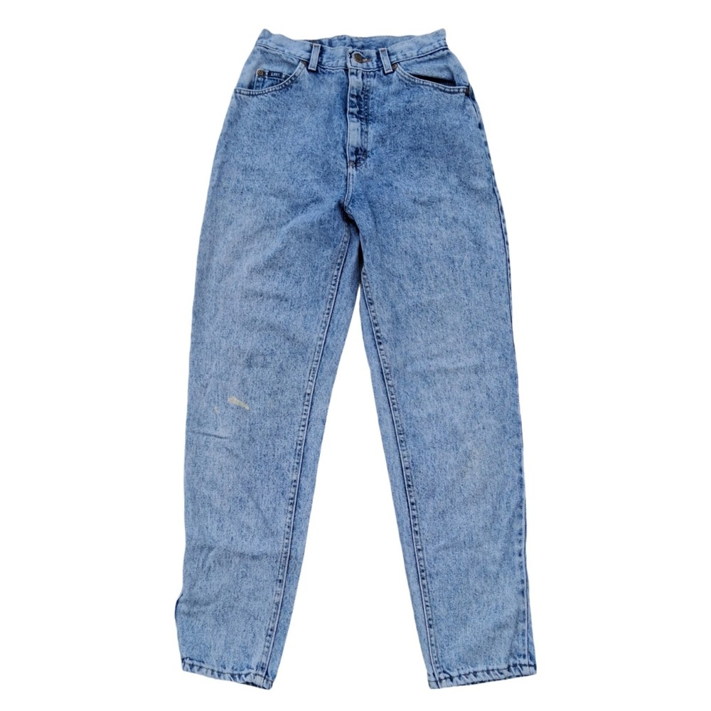 Vintage Lee Riders Women's Jeans High Rise Acid Wash Denim Union Stamp 25 x 29‎